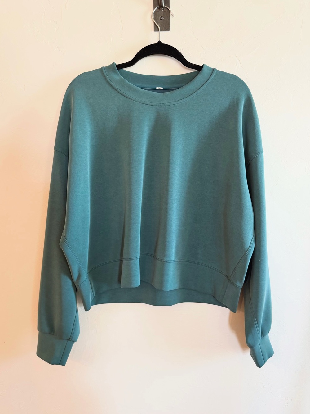 Lululemon Perfectly Oversized Cropped Crew *Green Jasper